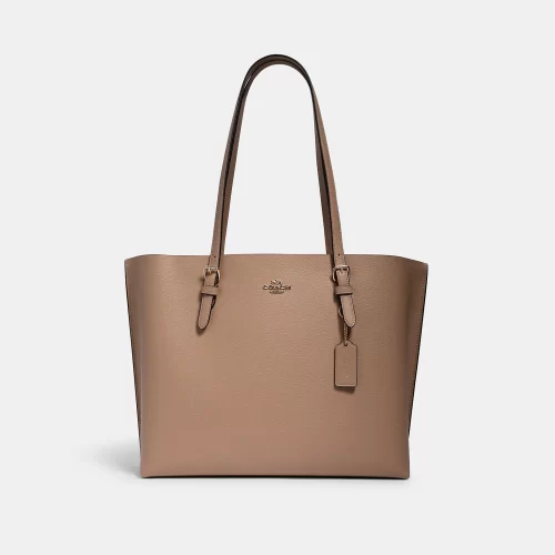 PRE ORDER ONLY -COACH MOLLIE TOTE GOLD/TAUPE/OXBLOOD